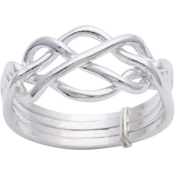 Aura Ring Puzzle Ring Loopy Six Design 925 Sterling Silver Togo