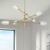 Possini Euro Design Evelyn 33" Modern Chandelier Ceiling Light Fixture Dining Room Over Table Kitchen Island Foyer Sputnik Ha
