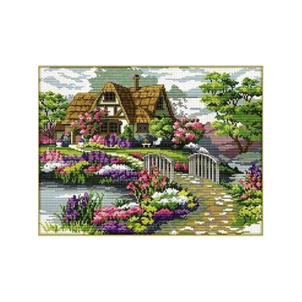 Proumhang DIY Cross Stitch Kits Embroidery Needlecraft "Countryside": 23.2" x 17.7"