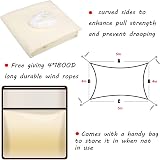HEYOMART Sun Shade Sail 4m x 5m Cream White Rectangular UV 98% Block view 2