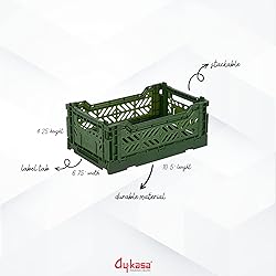 Aykasa Collapsible Storage Bins, Plastic Crate for