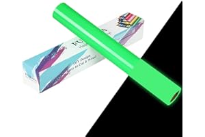 FUNKAKA Glow in The Dark Heat Transfer Vinyl Roll, 12" x 10ft Luminous Fruit Green Iron on Vinyl for All Cutter Machine, Glow in Dark HTV Vinyl for T-Shirts Easy to Cut & Weed for Heat Vinyl Design