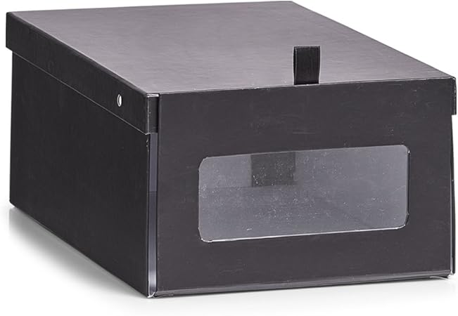 Zeller Zapatos Caja de Caja, cartón, Papel, Negro, 23 x 35 x 14 cm: Amazon.es: Hogar