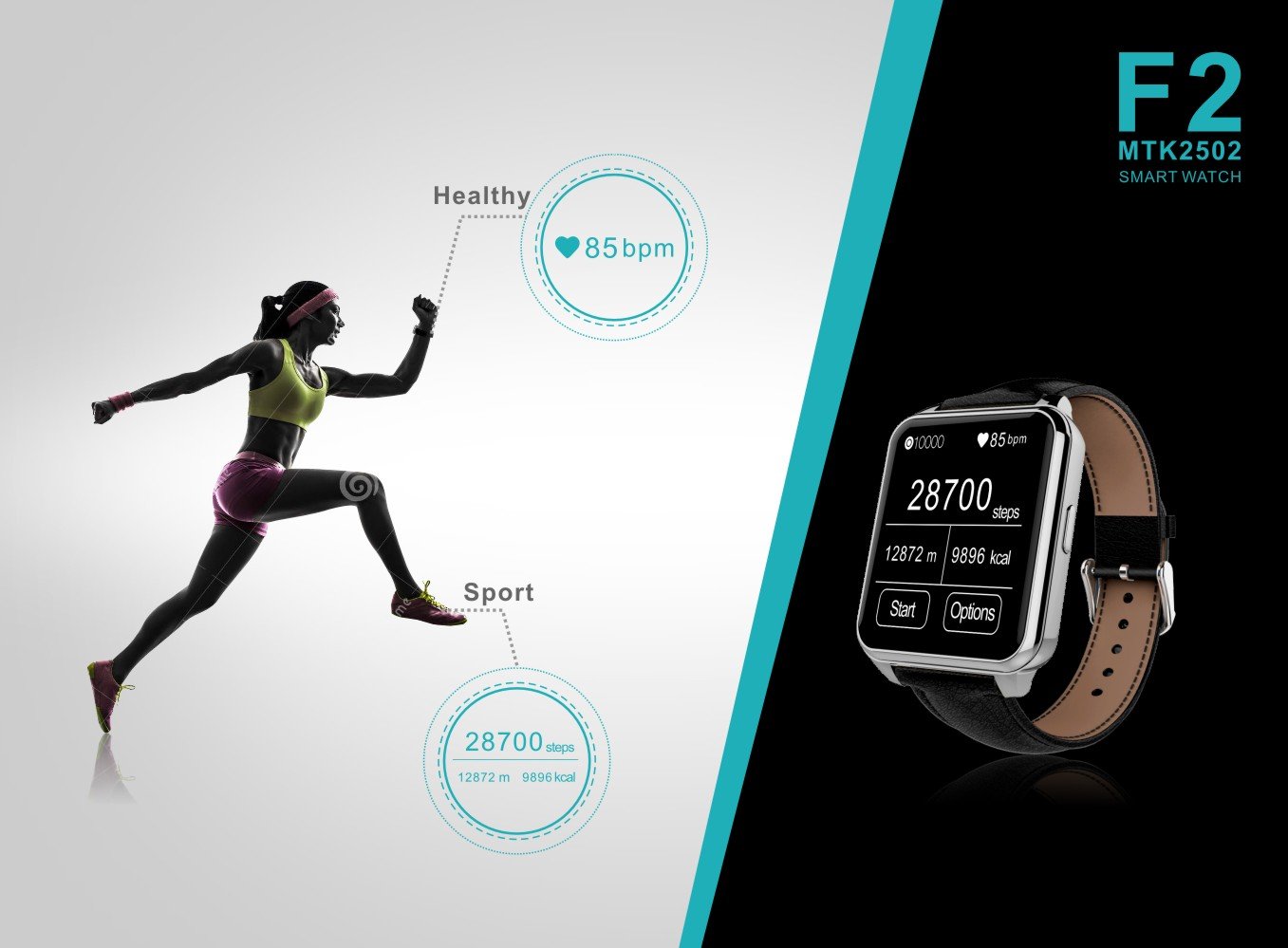 Lemfo F2 Bluetooth Smart Watch Reloj de pulsera impermeable IP67 ...