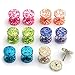 Jovivi 12pc Mix-Color Stainless Steel Colorful Fake Cheater Barbell Plugs Women Mens Ear Stud Earrings 00 Gauge Look