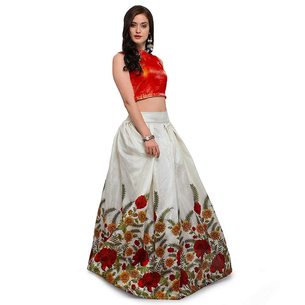 d fashion gallery's women's bangalori satin long skirt gown and top