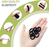 Hanyousheng 100 Pcs Small Elastic Hair Bands Black 2.5 cm Diameter view 3