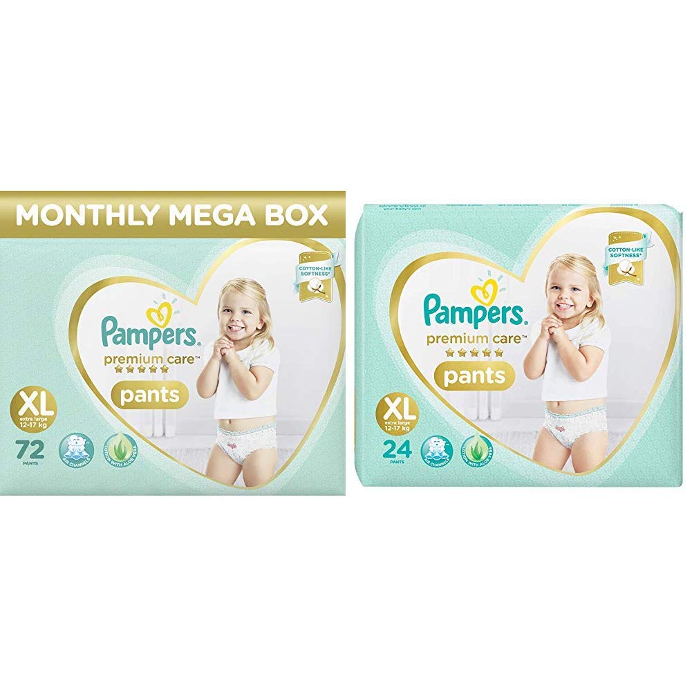 Buy Pampers Premium Care Pants Diapers Monthly Box Pack, XLarge, 72 Count & Pampers Premium