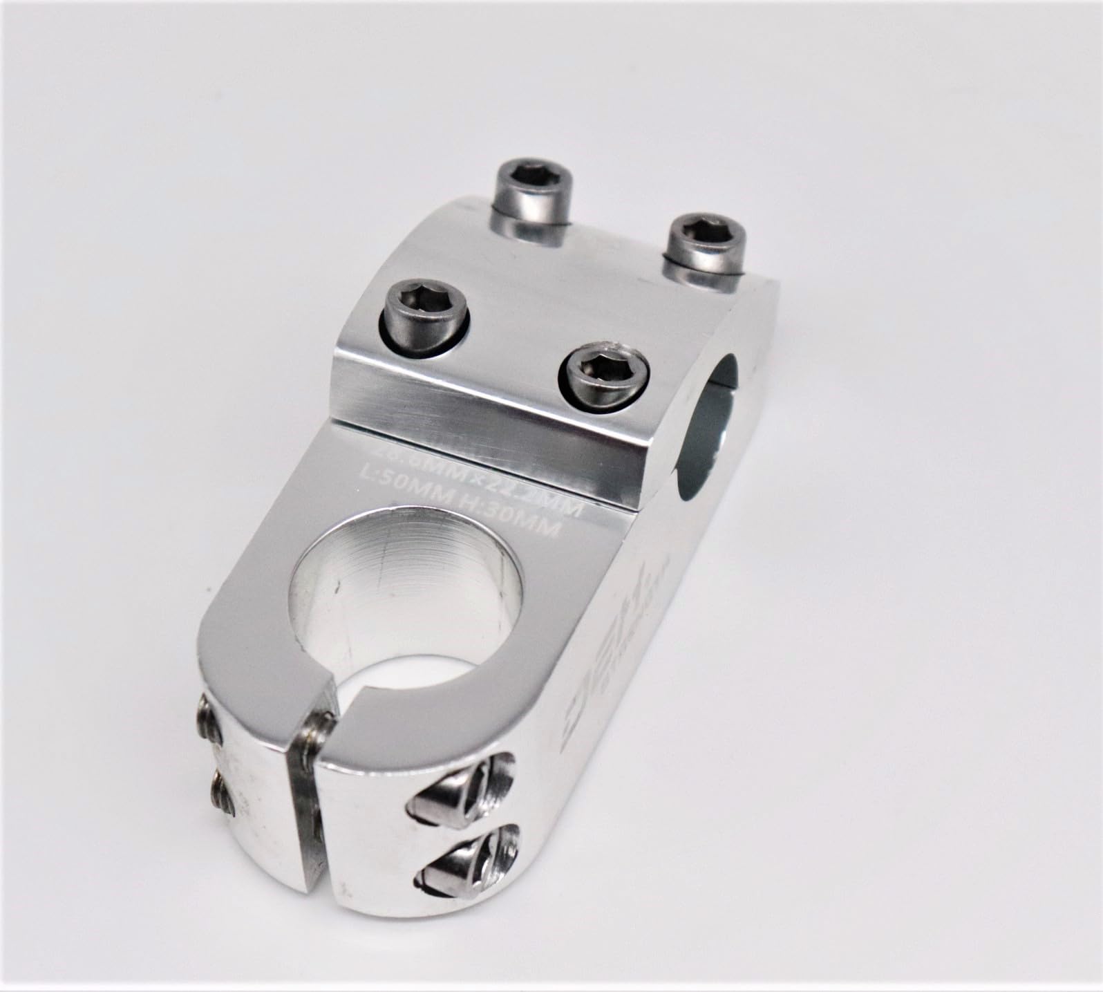 CarbonEnmy Aluminium BMX Short Stem 50 mm Length 1 1/8 Inch 22.2 mm Bicycle Handlebar Stem (Silver)