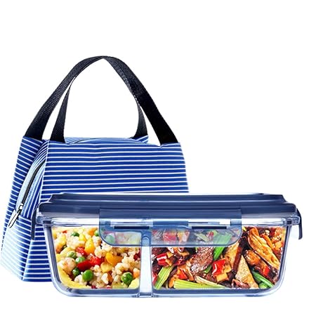 Recipiente De Cristal con 2 Compartimentos, A Prueba De ...