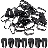 SUNNYCLUE 1 Box 30Pcs Stainless Steel Pinch Bails Black Pendant Bail Clasp Snap on Bails Ice Pick Pinch Bails Open Dangle Clip Bail Slider Pendant Clasp Bail Connectors for Jewelry Making Findings