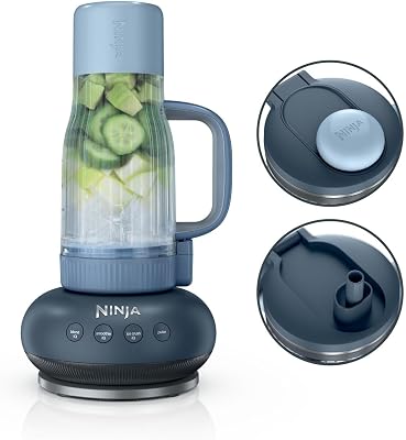 BlendBoss, Mini Frullatore con Borraccia 710 Ml, Potente, Blu Cyber