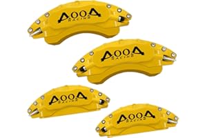 AOOA Aluminum Yellow Brake Caliper Covers with Black Character fits Kia EV6 GT-line/Wind (Set of 4)