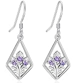 VANJAMI 925 Sterling Silver Drop Dangle Huggie Earrings for Women Octopus/Cardinal/Cherry/Skull/Claddagh/Celtic/Scottish Thistle Earrings Trendy Jewelry Birthday Gift for Women Her Wife Friends