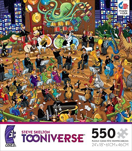 STEVE SKELTON'S TOONIVERSE RHAPSODY IN ZOO 550 Piece Jigsaw Puzzle MADE IN USA PUZZLE