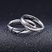 LineAve His Hers Couple Real Love Matching Heart Ring Mens Womens Wedding Band Stainless Steel