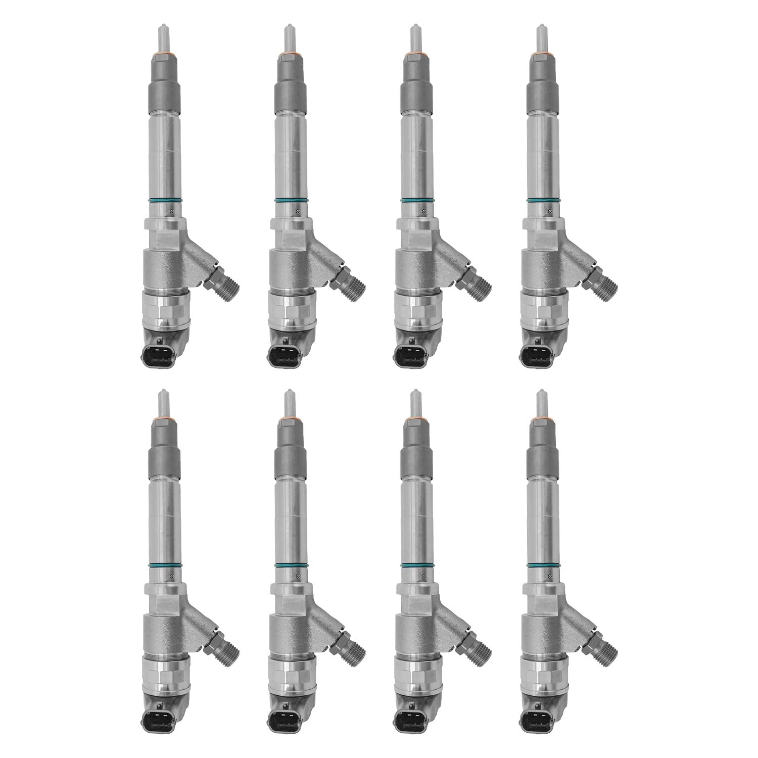 Photo 1 of 8PCS Fuel Injecte Compatible with Chevy Express Silverado 2500 3500 6.6L Fit for GMC Savana Sierra 2500 3500 Fit for Hummer H1 2006-2007 Replacement for 0986435521 0445120042 97361355 97780358