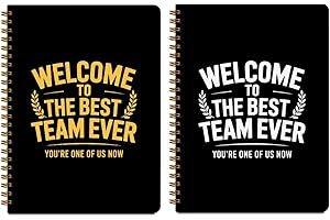 CFGBFDGH 2 Pcs Welcome to The Team Gift Spiral Notebooks, New Job Gift for Employee Notebook College Ruled, Journal for Writing, Welcome Gifts for New Employees Teamwork Gift for Coworker