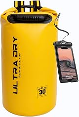 Ultra Dry Adventurer 30L Dry Bag Backpack Premium Gray Waterproof with Pouch &