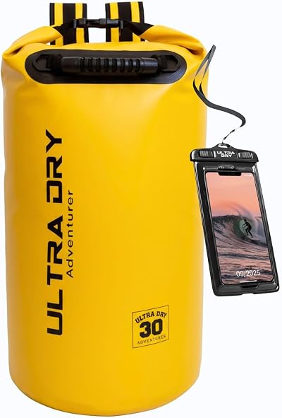 Ultra Dry Adventurer 30L Dry Bag Backpack Premium Gray Waterproof with Pouch &