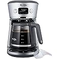 Mr. Coffee 31160393 Easy Measure 12 Cup Programmable Digital Coffee Maker Machine with Built In Water Filtration and Measuring Scoop, Silver