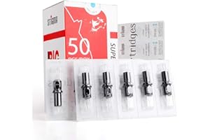 STIGMA #12(5RL) Standard Disposable Tattoo Needle Cartridges with Membrane Safety Cartridges for Tattoo Artists Round Liner 50Pcs Super Value Pack EN05-50-1205RL