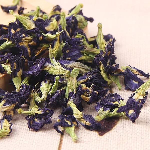 100% PURE NATURAL BUTTERFLY PEA FLOWER TEA (蝶豆花茶) – 100G/3.5OZ, NON-GMO, PREMIUM DRIED FLOWERS FOR VIBRANT BLUE & PURPLE DRINKS AND NATURAL FOOD COLORING, RICH IN ANTIOXIDANTS