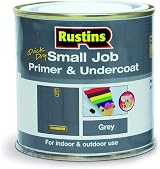 Rustins Small Job Primer & Undercoat Grey 250ml - Water Based, Quick Dry
