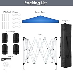 COBIZI Canopy 10x10 Pop Up Canopy Tent Party Tents
