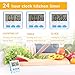 Mudder 3 Pack 24 Hours Magnetic Kitchen Timers with Digital Alarm Clock Timer, Loud Alarm and Big Screen (Blue)