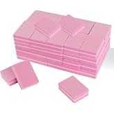 UUDYIGE Mini Nail Buffer Block: 45 Pack 100/180 Grit Sponge Files Pink | Acrylic, Gel and Natural Nails, Shape, Smooth and Prep Surfaces for Home, Salon and Travel Manicures