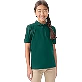 Classroom Uniforms for Boys and Girls, Short Sleeve Pique Polo CR832Y, S, SS Hunter Green