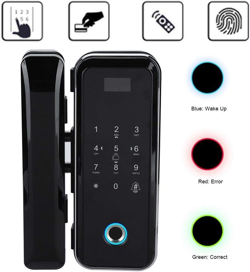 Wendry Smart Fingerprint Lock, Glass Door Smart Fingerprint Password ...