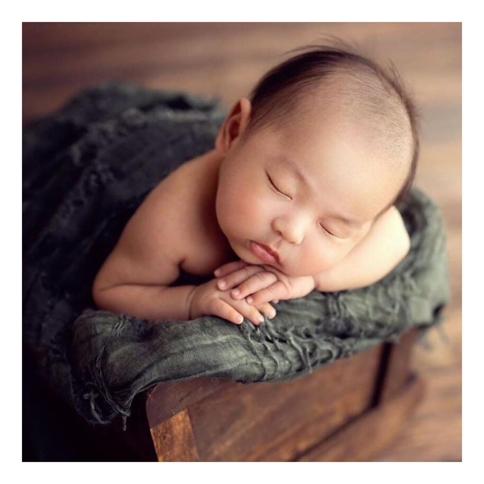 Photo 1 of Honra Orraphtstu Newborn Photography Props Baby Photo Posing Wraps Girls Boys Photoshoots Blanket Vintage Fringed Texture Layers (Green)