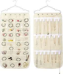 Surenhap Organizador Colgante de la Joyería del Almacenaje Doble Lados