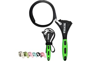 XUNTUI Strap Wrench Set with 6 Silicone straps - 2 Pack (4" & 6") for Oil Filters, Shower Heads & Tight Spaces - Plumbing Belt Wrench Kit