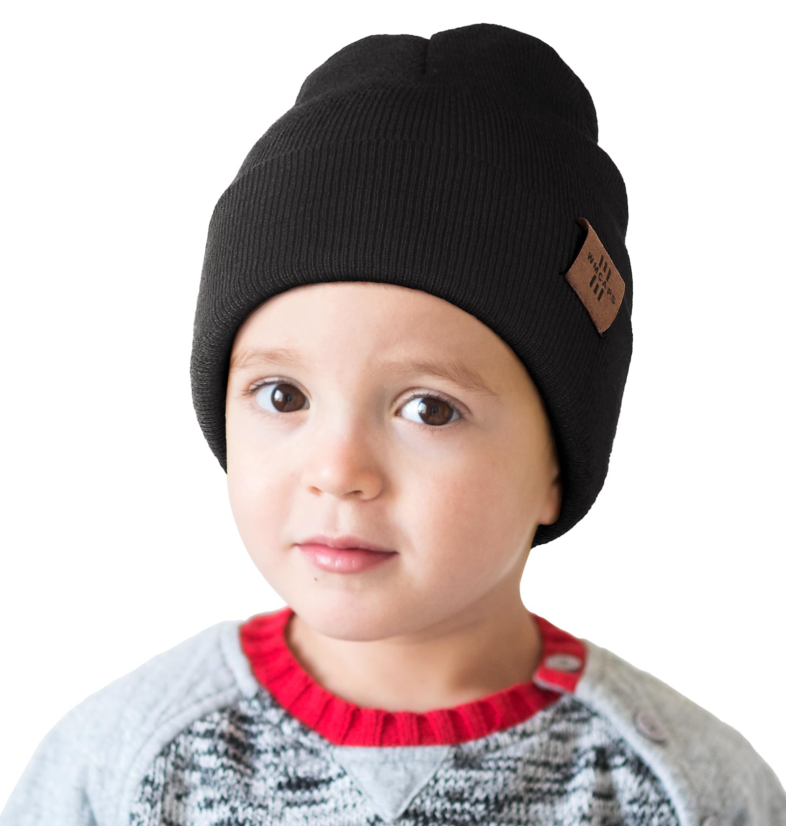 Wmcaps Toddler Baby Kids Winter Beanie, Unique Soft Warm Material Knitted Skull Cap for Boys Girls
