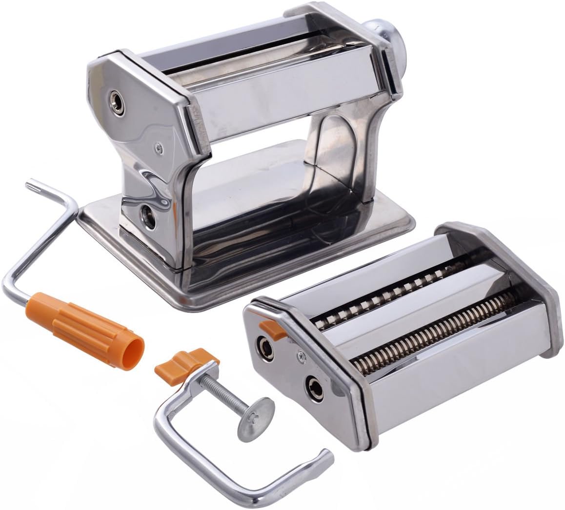 CHEFJOY Máquina Pastas pasta machine de acero inoxidable