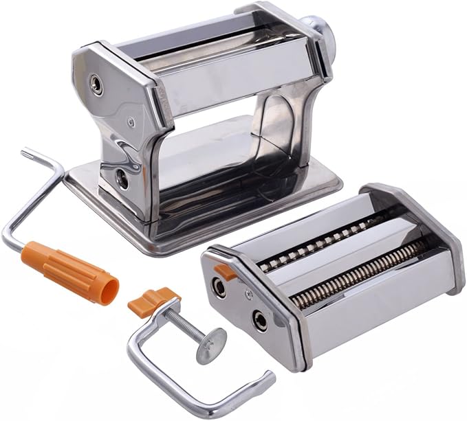 CHEFJOY Máquina Pastas pasta machine de acero inoxidable