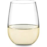 Libbey Vina Stemless White Wine Glasses, Set of 4