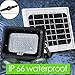 【Upgrade】Solar Flood Light Outdoor 60 LED Security Lights IP66 Waterproof 300 Lumens Floodlights 6000K Auto-Induction Solar Power Bright Light for Lawn Backyard Garden (Daylight White)