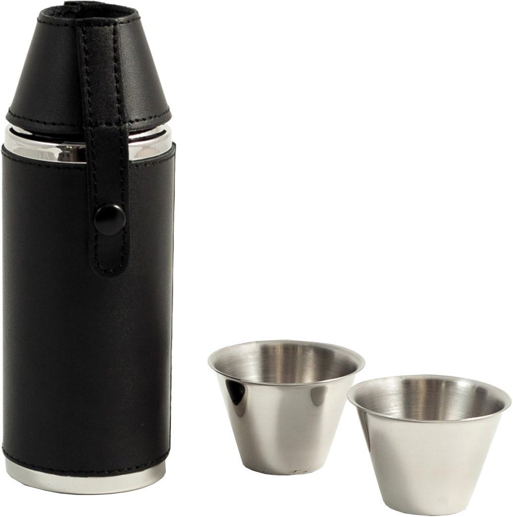 flask with two cups