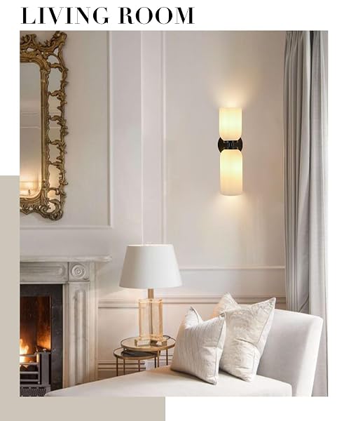 FONTA VERDE COPPER 2-LIGHT VINTAGE WALL SCONCES, MATTE BLACK VINTAGE WALL SCONCE LIGHT, WHITE FROSTED GLASS MODERN BATHROOM SCONCES, WALL SCONCE FOR BEDROOM, BATHROOM, INDOOR
