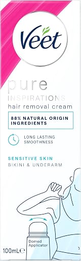 Veet Bikini & Underarm Hair Removal Cream 100ml for Sensitive Skin view 1