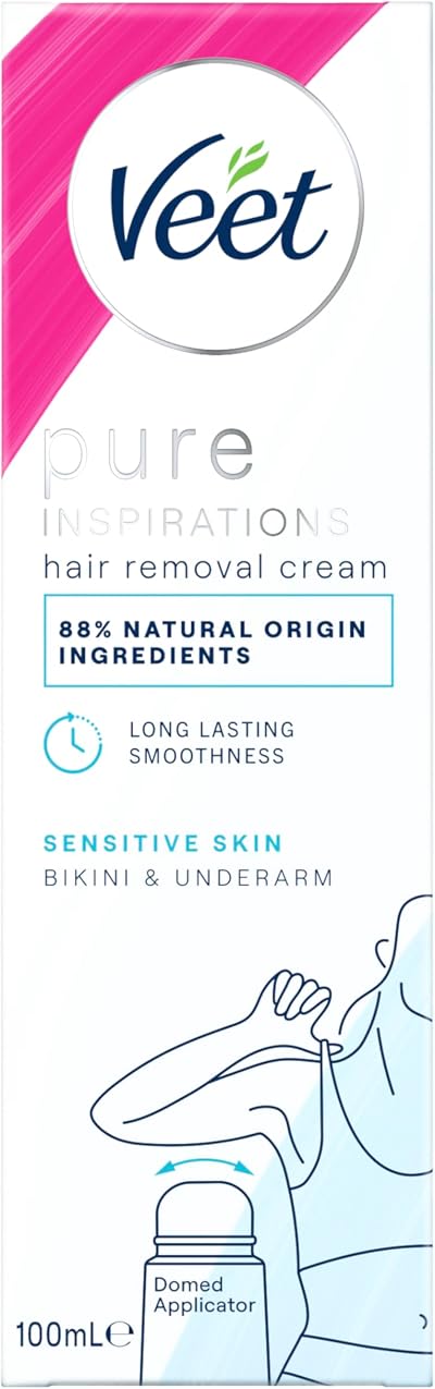 Veet Bikini & Underarm Hair Removal Cream 100ml for Sensitive Skin