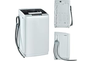 GENERIC FUTADA Full Automatic Washing Machine, 2 in 1 Portable Laundry Washer, 8.8 Lbs Washer & Dryer Combo w/Built-in Barrel Light, LED Display, Energy Saving Top Load Washer for Camping, Apartment, Dorm