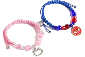 SKIRIFLA Friendship/Couples Bracelets Set, Birthday Valentine's Day Jewelry Gifts for BF GF Daughter Sister Bestie,Spider Kitty Gwen Matching Bracelet for Couples Best Friend