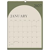 Wall Calendar 2027-2028 - 18 Months Calendar 2027-2028 from January 2027 - June 2028, 2027-28 Wall Hanging Calendar Planner with Thick Paper, 12" x 14.5", Cyan