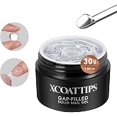 BTArtboxnails XCOATTIPS Gap-Filled Solid Nail Gel, 30g, Cure Needed | Seamless Fit for Curve &amp; Flat Nail Beds, 3-Week Wear, Easy Apply, Gentle Removal, Multi-Use for Press On &amp; Acrylic Nails