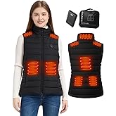 ColdBye Women’s 7.4V Heated Vest Jacket with Battery Pack Included | 8 Heating Zones, 5-in-1 Smart Control